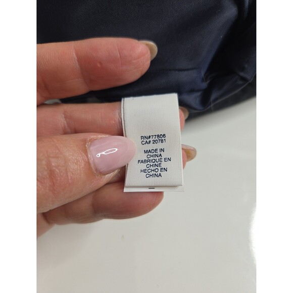 Tommy Hilfiger Black Handbag Purse TH Print Gold Hardware faux leather trim EUC - Picture 10 of 10